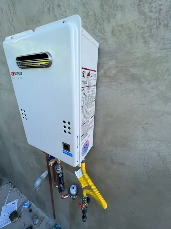 Tankless water heater installation for Great Oak Farms homes